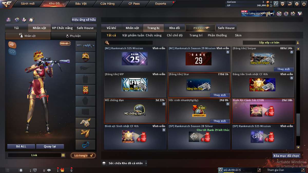 shop acc cf uy tin gia re